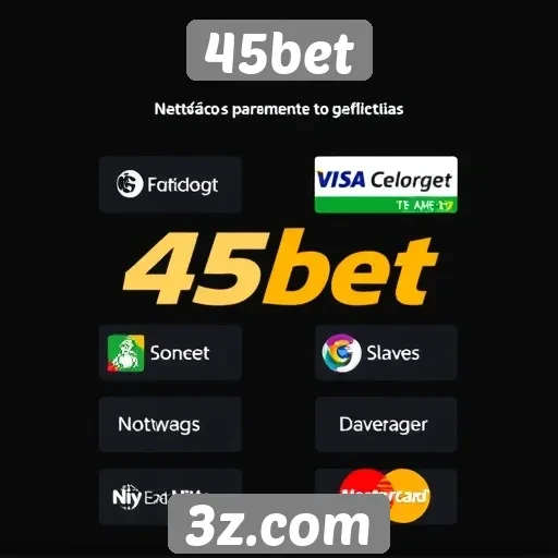 Métodos de pagamento disponíveis no 45bet em destaque